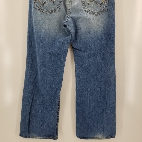 BIG STAR PIONEER Distressed Men's BUCKLE Boot Cut Denim Jeans USSz 32S (32 x 29) - Picture 7 of 7